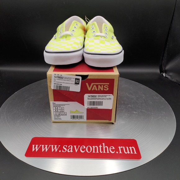 VANS ERA CHECKERBOARD "SHARP GREEN" 6.5 - Picture 3 of 12